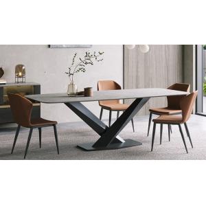Wholesale Stylish Stainless Steel Dining Tables With Marble Surfaces