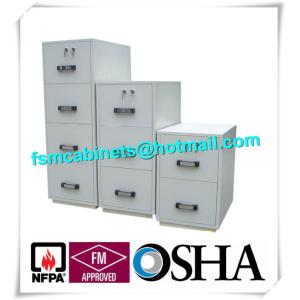 Steel 4 Drawers Fire Resistant File Cabinets , Fireproof File Cabinets For