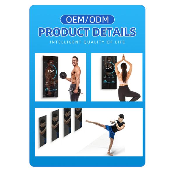Personalized Virtual Trainer Magic Fitness Mirror 32inch HD LCD Magic Workout Mirror Customized