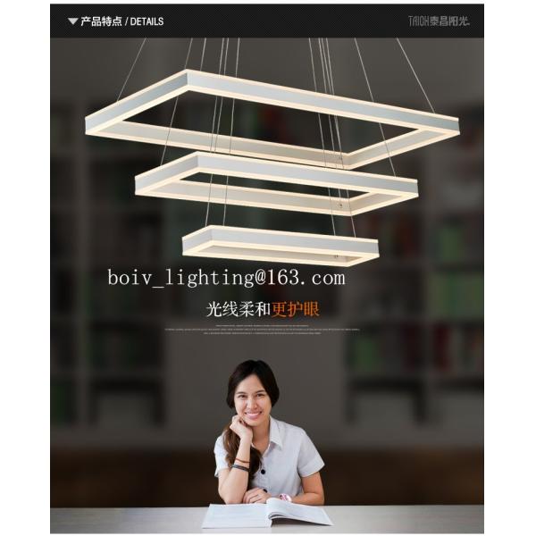 Rectangle Simple Hanging Lamp Pendant Lightings And Chadelier 156w