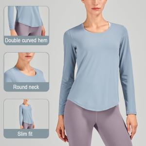 Round Collar Summer Horse Riding Tops For Female Equestrian Long Sleeve T Shirt