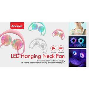 Bluetooth Wireless Rechargeable Neck Fan Cooling Machine With LED