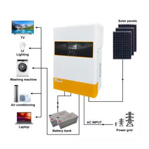 5.5KW 6.2KW 120A MPPT Pure Sine Wave Solar Hybrid Inverter 48V with 12kg Weight