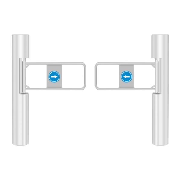 304 Stainless Steel Flap Barrier Turnstile with RS485 Communication IP54 Protection and Customizable Arm Length