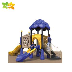 Outside Backyard Children Plastic Playground Slide With 114mm Galvanized Pipe