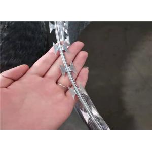 Hot Dip Galvanized Barbed BTO 22 Razor Wire 5-25kg / Roll Packing Weight