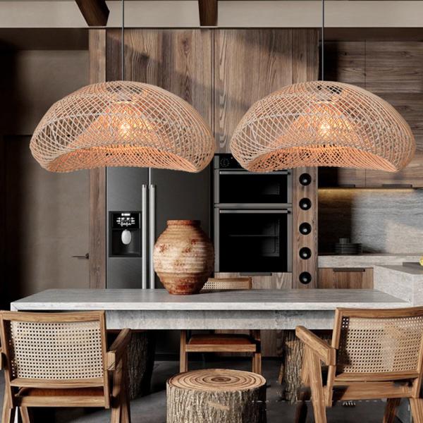 Buy Creative Nest Rattan Lamp Chinese Style Wicker Pendant Lights Restaurant Dining Room Lustre(WH-WP-67) at wholesale prices