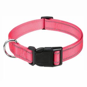 Black Reflective Sublimation Dog Collar Adjustable Nylon Dog Collar