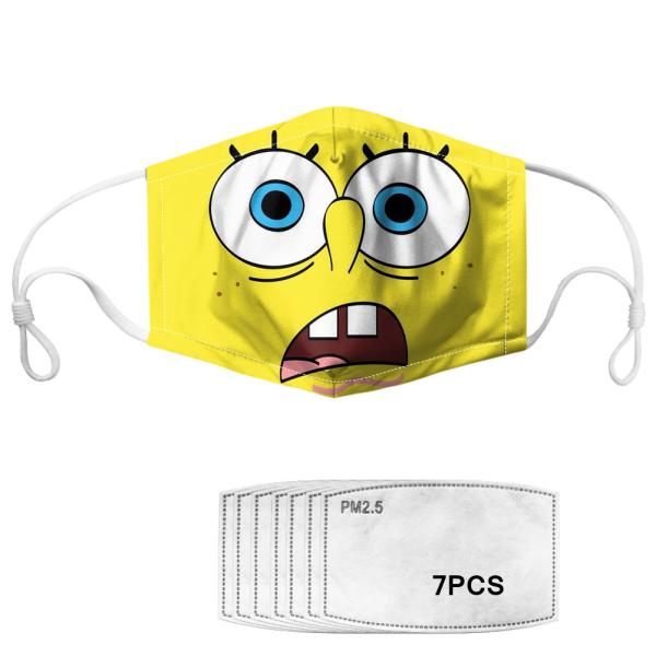 Kids Anti Pollution Printed Face Mask With Widen Earband