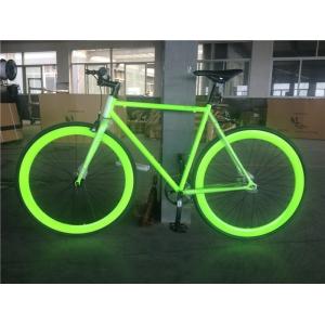 Color 700C Green Single Speed Fixie Gear Bike with Neon Nights Glow-in-the-Dark