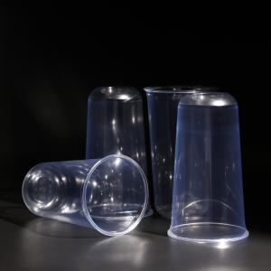 China Bpa Free Food Grade Plastic Cups with PET Material With Lid on sale