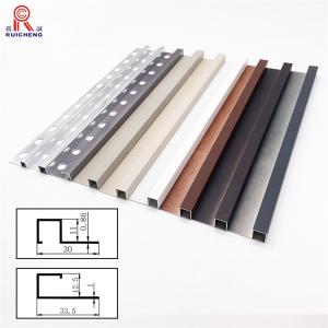 Anodized Square Shape Aluminum Tile Trim Wall Aluminium Transition Strip