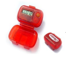 Quality Red ABS Step Counter Pedometer New Lifestyles Pedometers for sale