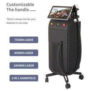 Quality 1200w 1600w Ice Titanium Laser Android Hair Removal Machine For Clinic for sale