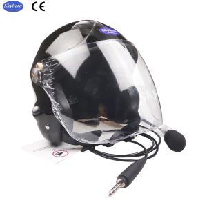 Noise Cancel PPG Black Helmet With Full Headset EN966 Certificated Paramotor
