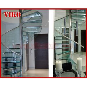 Spiral StaircaseVH35S Glass Railing Tread Glass Aluminum Stair Curved Glass
