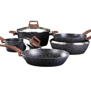 Custom Non-Stick Aluminum Stockpots With Lid Medical Stone Coating