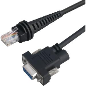 RS232 Serial Spiral Barcode Scanner Cables Retractable For Honeywell