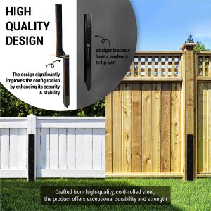 Metal Frame Heavy Duty Post Support Stake Fixer for Broken Wood Fence