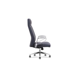 Conjoined Armrest 360° Swivel Revolving Leather Chair With Castors