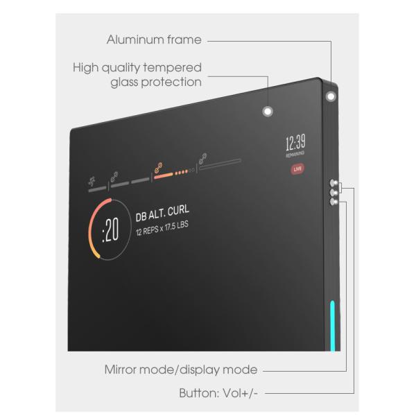 Original Full HD 75 Inch Magic Mirror Lcd Display Kiosk Interactive With Virtual Trainer