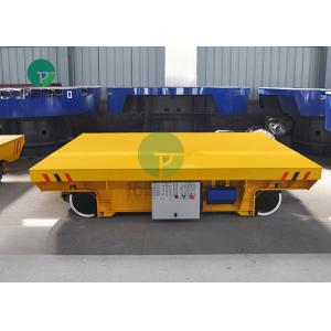 Flatbed Automatic Motorized Rail Guided Foundry Industry Transfer Carts