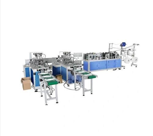 Servo Drive Surgical Mask Making Machine , Automatic Disposable Mask Machine