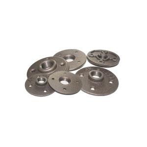 BSP Standard 3 4 In Black Malleable Iron Threaded Floor Flange Banded Shape