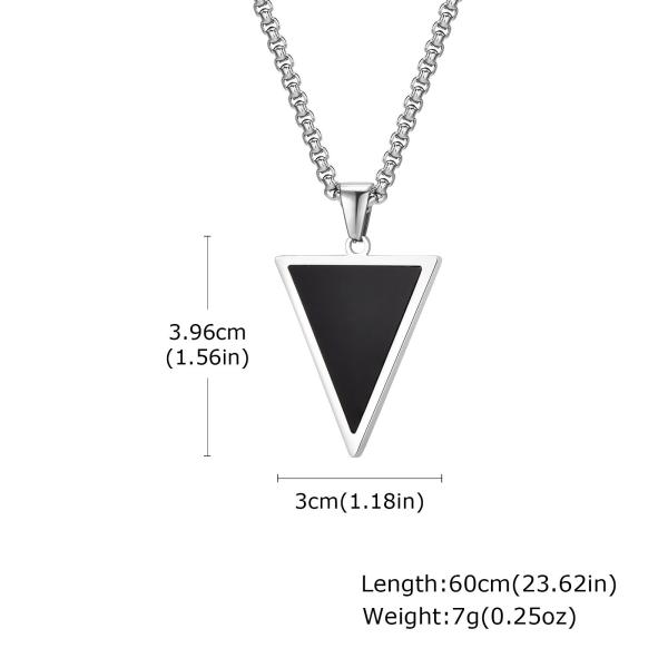 Buy 7g Enamel Stainless Steel Triangle Pendant for Men with private customization,Simple and Modern at wholesale prices
