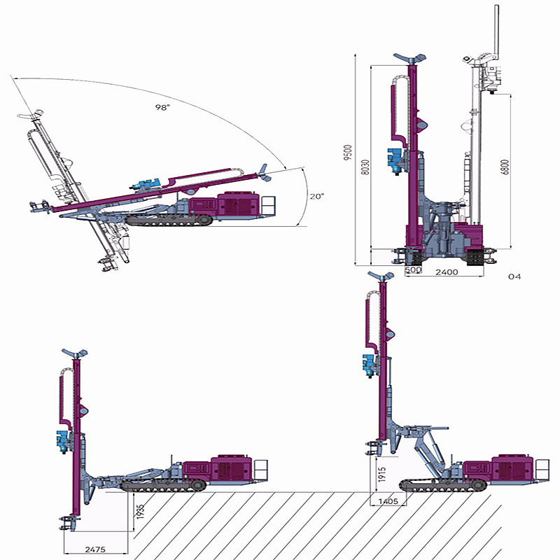 Mining Drilling Machinery Portable Drilling Rig Automatic Hydraulic DTH Drilling Rig for Sale