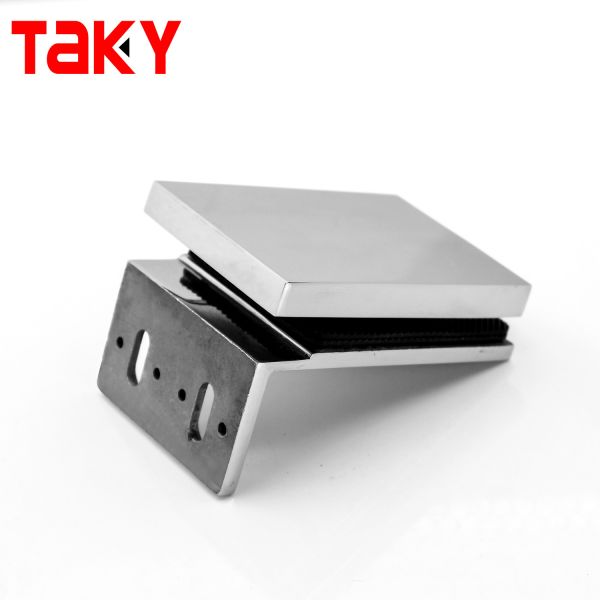 Polished 90 Degree Glass Shower Hinge for 8-12mm Glass Made of Solid Brass