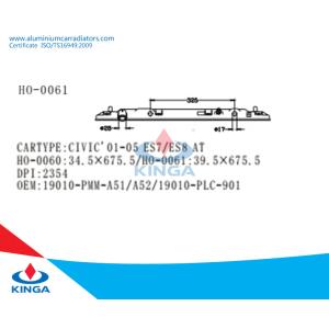 Replacement Radiator Plastic Tank for HONDA Auto radiator ACURA MDX'01-02 AT