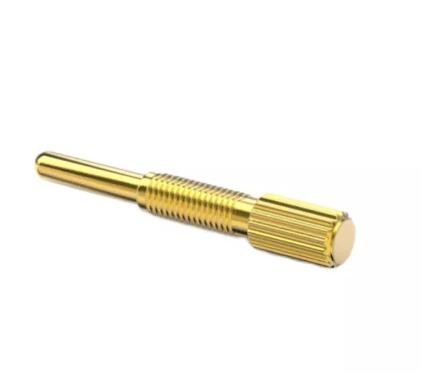 Buy 10mm Brass Gold Plated Threaded POGO Pins Fixtures C2700 at wholesale prices