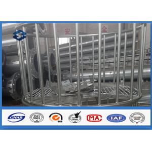 Microwave Telecommunication electric service pole , Hot Roll Steel Q420 wireless