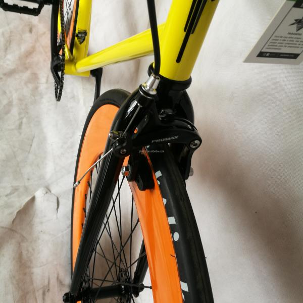 CE Approved 700C 80MM Big Rim Colorful Single Speed Fixed Gear Bike with 1.6m Alloy Stem