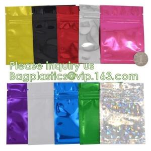 Bagease Star pack Rainbow Shiny Transparent Foil Resealable Stand Up Pouch For