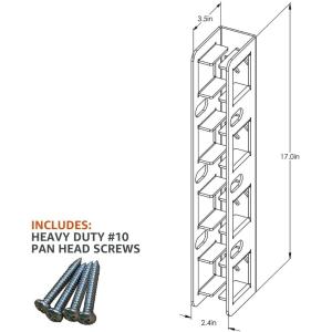 1.25" 2" Hitch Storage Wall Mounted Hitch Receiver for Bike Cargo Rack Storage