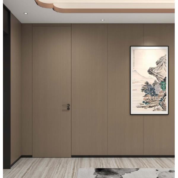 Dark Wood Grain Stainless Steel Decorative Wall Panel Eco Friendly - Wood Grain with kitchen cabinet overview