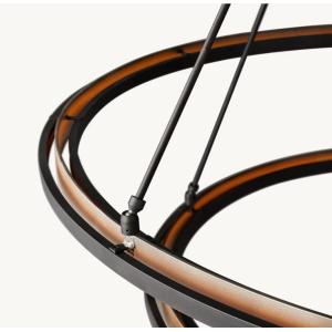 Modern Brass / Iron Peralta Two Tier Round Chandelier 60''