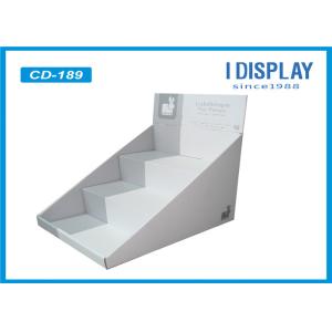 3 Tier Cardboard Counter Display , Cardboard Retail Soap Display Stands