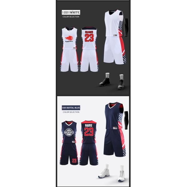 Basketball suit men's jersey custom design printed logo College sports training team uniform children's competition clothing