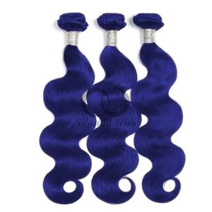 Blue Body Wave Remy Human Hair Bundles Sew In Weave Bundles Brazilian Bundle Deals