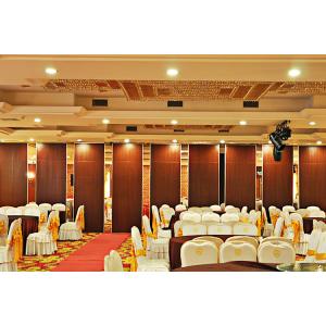 Quality Wooden Surface Sliding Movable Partition Walls , Hotel Folding Room Divider for sale