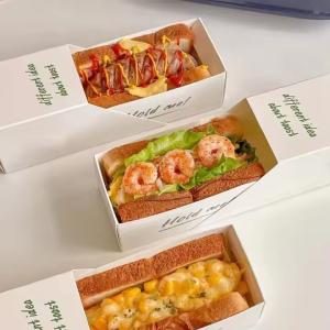 Foldable Paper Food Containers Custom Order Accepted Designed for Hot Dog Burger