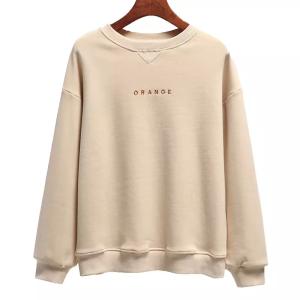 Custom Embroidered Plain Crew Neck Sweatshirt Unlined Drop Shoulder