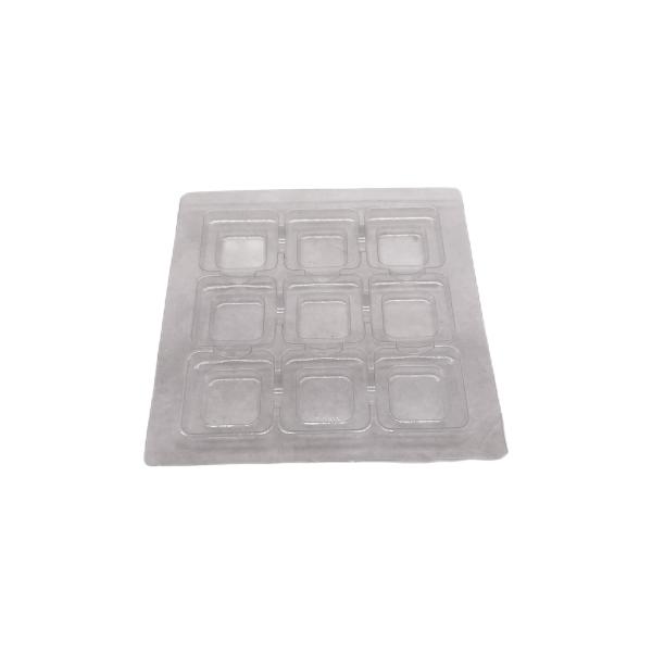 Red Chocolate Rigid Paper Gift Box Packaging 9Pcs With Plastic Clear Inner Food Grade