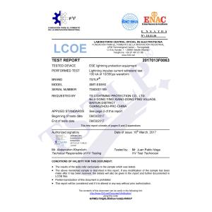 TS Lightning Protection Co.,Limited Certifications