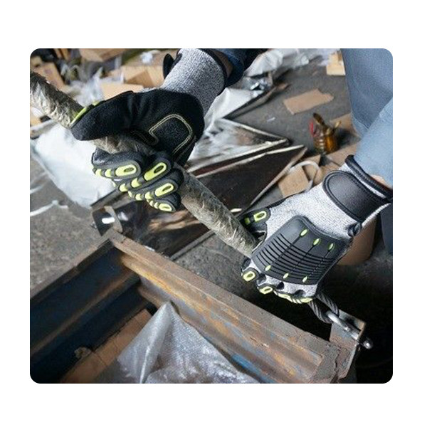 Buy Carrying Seamless Knit Nitrile Palm Coating Impact Safety Gloves at wholesale prices