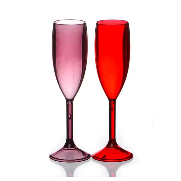 Reusable Plastic Champagne Glass Acrylic Champagne Flutes for Hotel