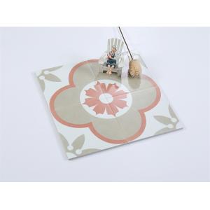 White and Blue Retro Flower Ceramic Rustic Tile 200x200mm